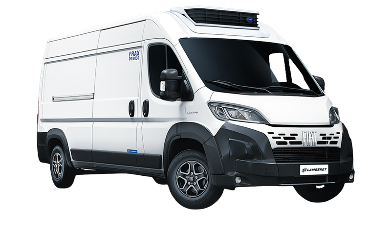 Noleggio lungo termine Fiat Ducato coibentato - allestito Ducato Van L2H2 140 Cv coibentato LAMBERET - frigo 0° solo strada - retrocamera - accensione automatica fari e tergi - fendinebbia - radio display 7" AA/CP + doppia presa USB - OL