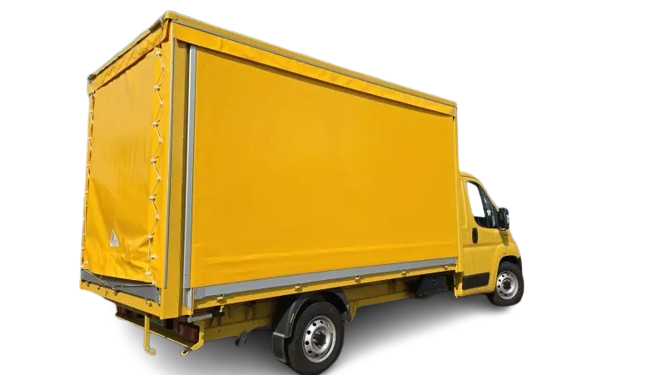 Noleggio lungo termine Fiat Ducato con centina - allestito Ducato L4 180Cv con sospensioni maggiorate posteriori - centina con telo - spoiler sopra cabina - accensione automatica fari e tergi - fendinebbia - radio display 7" AA/CP + doppia presa USB - OL